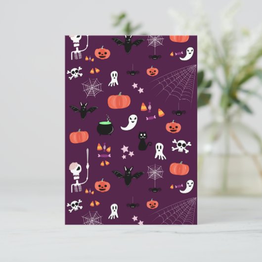Halloween RSVP Karte (Stehend Vorderseite)