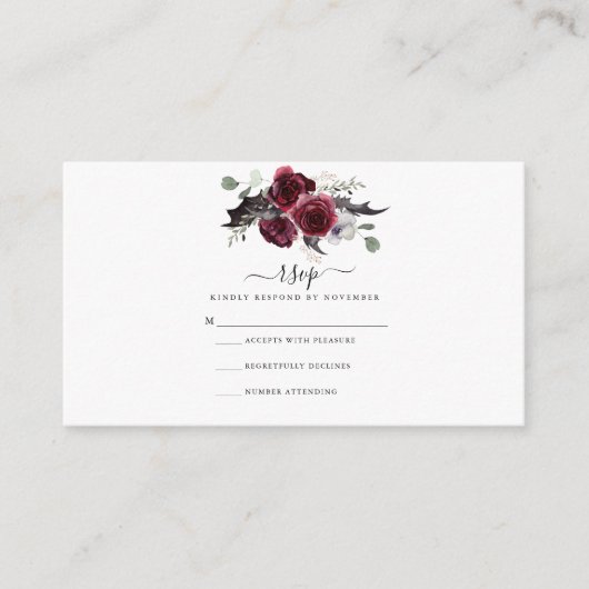 Halloween-RSVP-Karte Begleitkarte (Vorderseite)