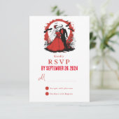 Halloween-RSVP-Karte RSVP Karte (Stehend Vorderseite)