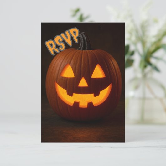 Halloween RSVP-Karte RSVP Karte (Stehend Vorderseite)