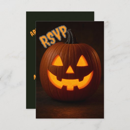 Halloween RSVP-Karte RSVP Karte (Vorne/Hinten)