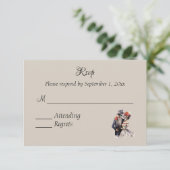 Halloween-RSVP RSVP Karte (Stehend Vorderseite)