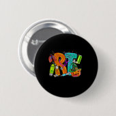 Halloween RT Respiratorentherapeut spooky RT Kürbi Button (Vorne & Hinten)
