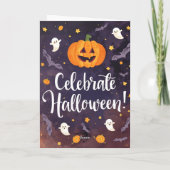 Halloween-Rückblick-Grußkarte Karte (Rückseite)