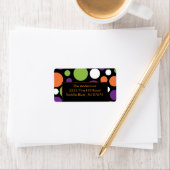 Halloween Rückgabeadresse Label Fun Dots Adressaufkleber (Insitu)