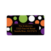 Halloween Rückgabeadresse Label Fun Dots Adressaufkleber (Vorne)