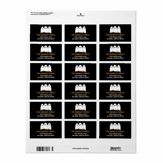 Halloween-Rücksendeadresse Adressaufkleber (Vorne)