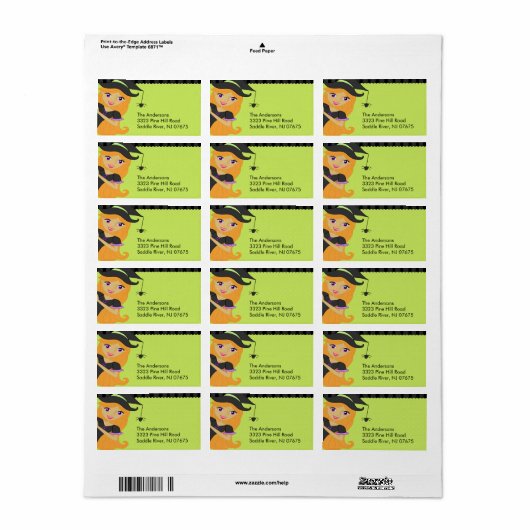 Halloween-Rücksendeadresse Adressaufkleber (Vorne)