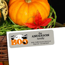 Halloween-Rücksendeadresse für Bootskatzen und Fle