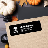 Halloween-Rücksendeadresse Skull und Crossbones