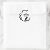Halloween-Rücksenderadresse Runder Aufkleber (Tasche)
