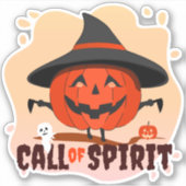 Halloween-Ruf Aufkleber (Vorderseite)
