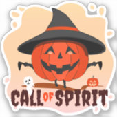Halloween-Ruf Aufkleber (Vorderseite)
