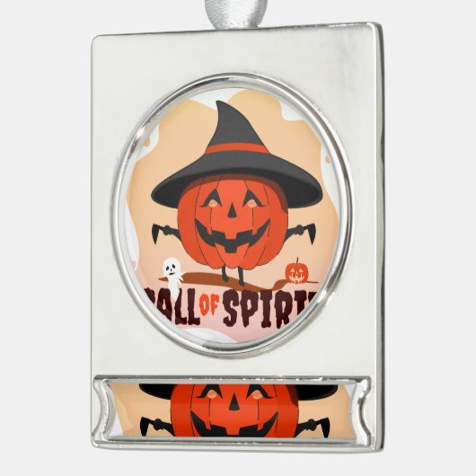Halloween-Ruf Banner-Ornament Silber (Links)