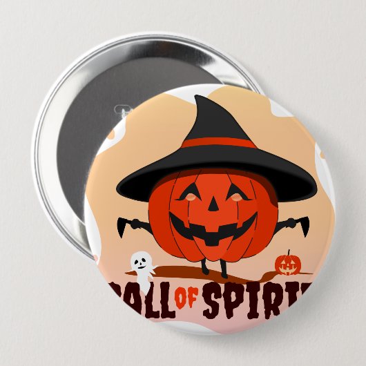 Halloween-Ruf Button (Vorne & Hinten)