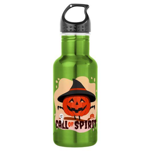 Halloween-Ruf Edelstahlflasche (Vorderseite)