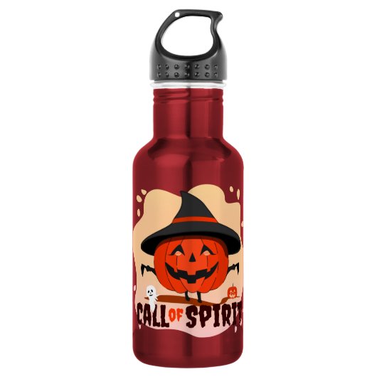Halloween-Ruf Edelstahlflasche (Vorderseite)