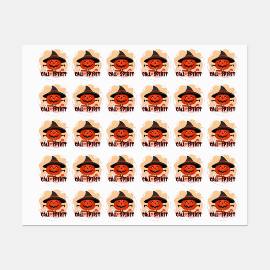 Halloween-Ruf Etiketten (Blatt)