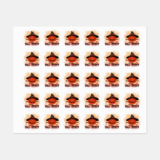 Halloween-Ruf Etiketten (Blatt)