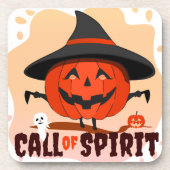 Halloween-Ruf Getränkeuntersetzer (Vorderseite)