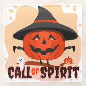 Halloween-Ruf Glasuntersetzer (Vorderseite)