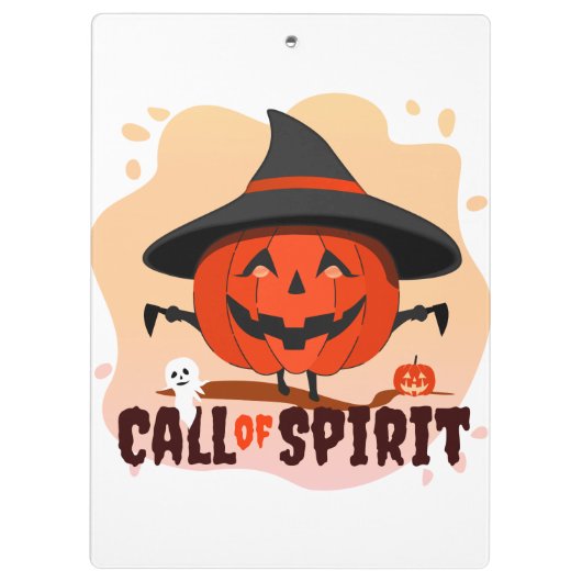 Halloween-Ruf Klemmbrett (Rückseite)