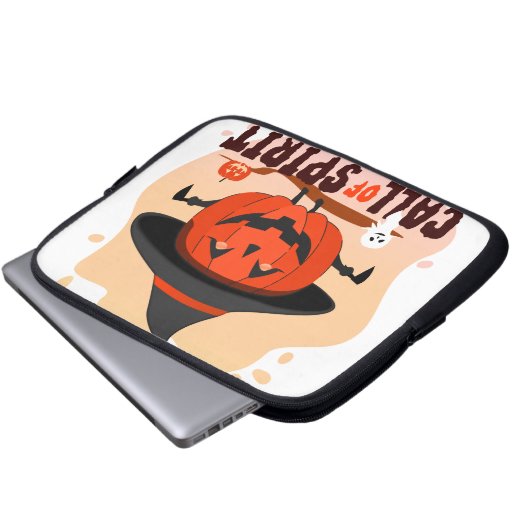 Halloween-Ruf Laptopschutzhülle (Vorne Knopf)