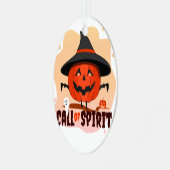 Halloween-Ruf Ornament Aus Metall (Vorderseite links)