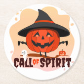 Halloween-Ruf Runder Pappuntersetzer (Vorderseite)