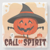 Halloween-Ruf Steinuntersetzer (Vorderseite)