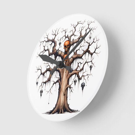 Halloween Runde Wanduhr (Winkel)