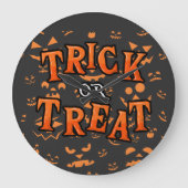 Halloween-Rundenuhren, Trick oder Treppen Große Wanduhr (Vorderseite)