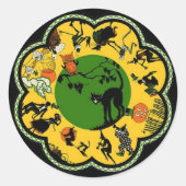 Halloween Runder Aufkleber (Vorderseite)