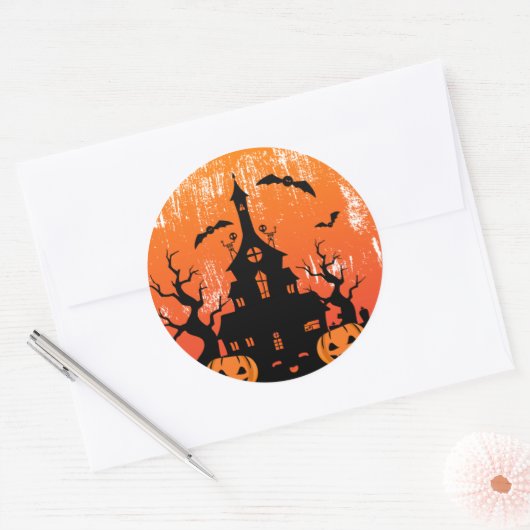 Halloween Runder Aufkleber (Umschlag)