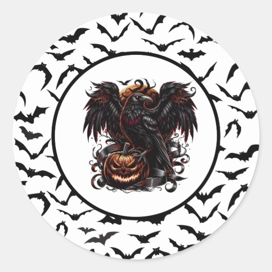Halloween Runder Aufkleber (Vorderseite)