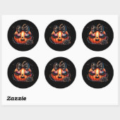 Halloween Runder Aufkleber (Blatt)