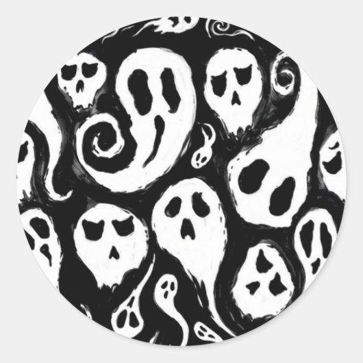 Halloween Runder Aufkleber (Vorderseite)