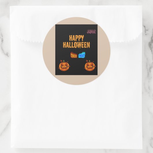 Halloween Runder Aufkleber (Tasche)