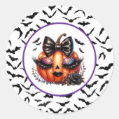 Halloween Runder Aufkleber (Vorderseite)