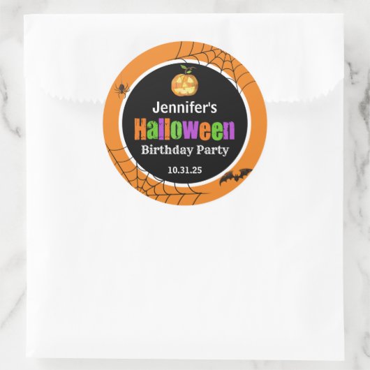 Halloween Runder Aufkleber (Tasche)