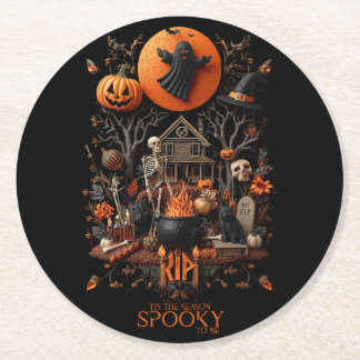 halloween runder pappuntersetzer
