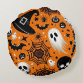Halloween Rundes Kissen (Rückseite)
