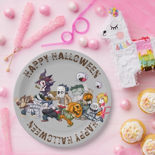 Halloween Rundplatte Pappteller (Party)