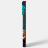 Halloween Russian Blue Cat mit Pumpkins Beängstige Case-Mate iPhone Hülle (Rückseite / Links)