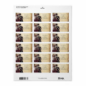 Halloween Rustic Gothic Skeleton-Adressetikett Adressaufkleber (Vorne)