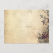 Halloween Rustic Gothic Skeleton Wedding Postkarte (Rückseite)