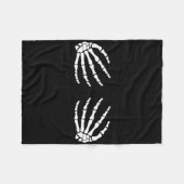 Halloween S Brust Skeleton Hands Breast Fun Costu Fleecedecke (Vorderseite (Horizontal))