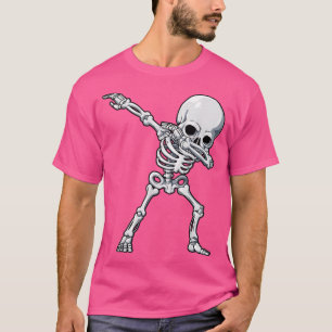 Halloween S for Boys Kids Dabbing Skelett T-Shirt