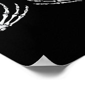 Halloween S Skeleton Hand Funny Costume  Poster (Ecke)