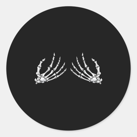 Halloween S Skeleton Hand Funny Costume Runder Aufkleber (Vorderseite)